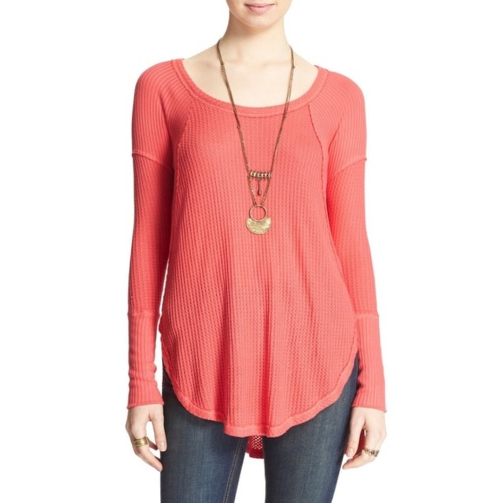 Free People Venture Hi Lo Thermal Top